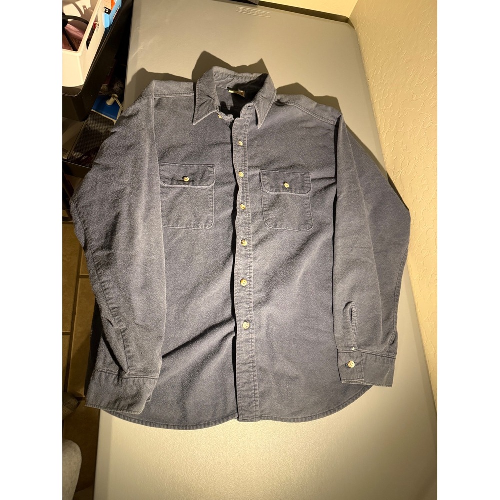 Five Brother Mens Vintage 90s Y2K Heavy Flannel Button Down Shirt Gray XL
